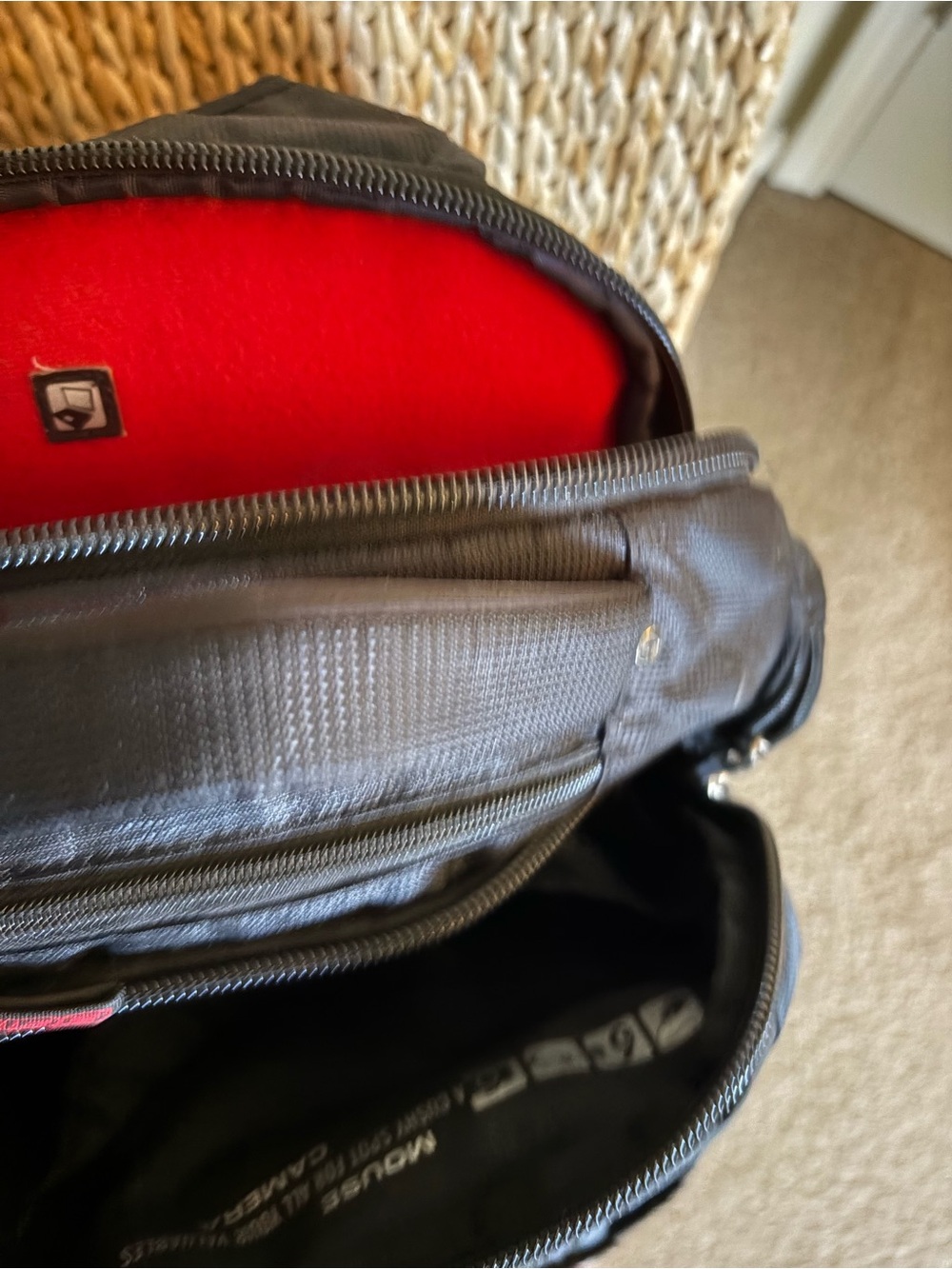 OGIO Bandit Black Backpack with Red Zipper Accents - Men's Laptop Pack - Picture 10 of 10